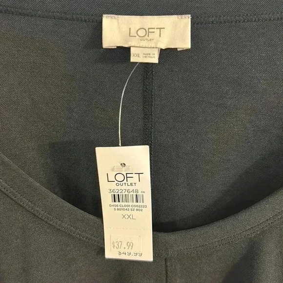 NWT Women’s Loft crew neck sleeveless shift top size XXL - Picture 2 of 4